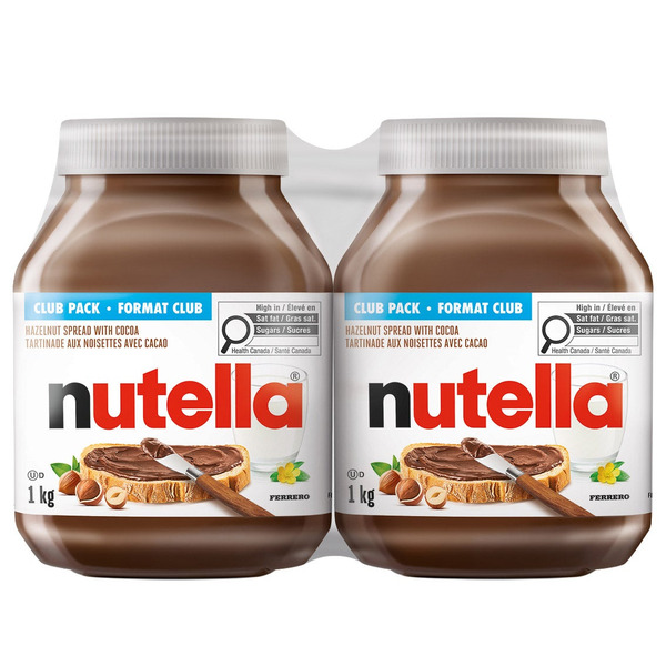 Nutella - Crema de avellanas con cacao, 2 x 1 kg 1 kg • 2 x 1 kg