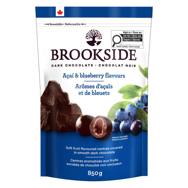 Brookside - Sabores a chocolate negro, açaí y arándano, 850 g • $2.06/100 g